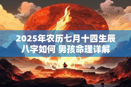 2025年农历七月十四生辰八字如何 男孩命理详解