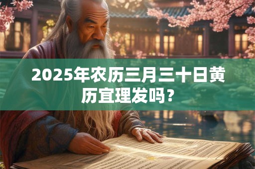 2025年农历三月三十日黄历宜理发吗？