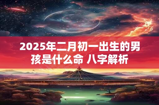 2025年二月初一出生的男孩是什么命 八字解析