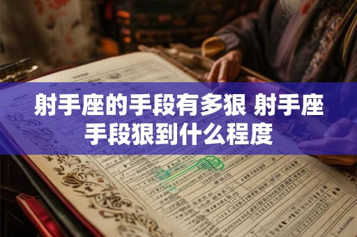 射手座的手段有多狠 射手座手段狠到什么程度
