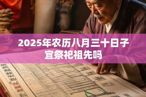 2025年农历八月三十日子宜祭祀祖先吗