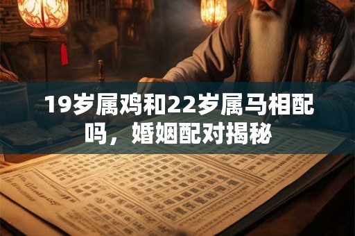 19岁属鸡和22岁属马相配吗，婚姻配对揭秘