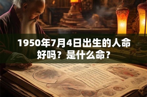 1950年7月4日出生的人命好吗？是什么命？