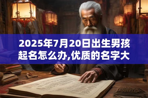 详细阅读:2025年7月20日出生男孩起名怎么办,优质的名字大全 2025年7月20日出生男孩起名怎么办,优质的名字大全