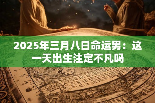 2025年三月八日命运男：这一天出生注定不凡吗