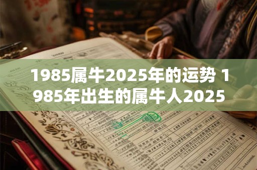 1985属牛2025年的运势 1985年出生的属牛人2025年运势如何
