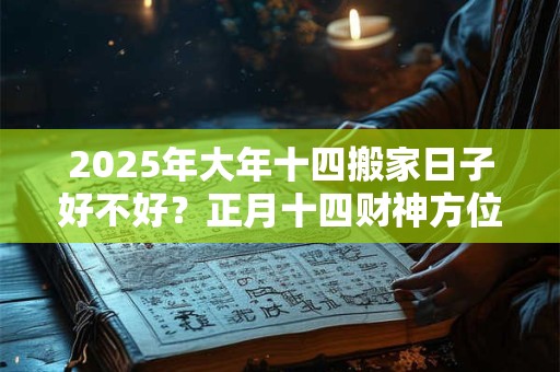 2025年大年十四搬家日子好不好？正月十四财神方位