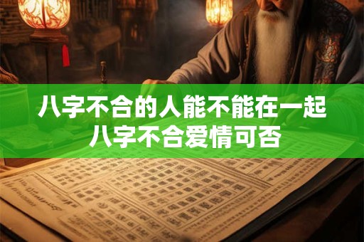 八字不合的人能不能在一起 八字不合爱情可否