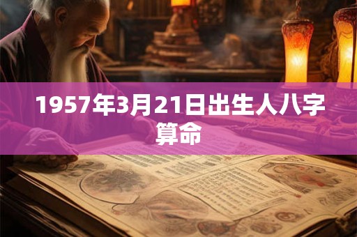 1957年3月21日出生人八字算命