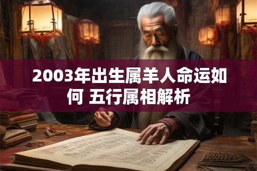 2003年出生属羊人命运如何 五行属相解析