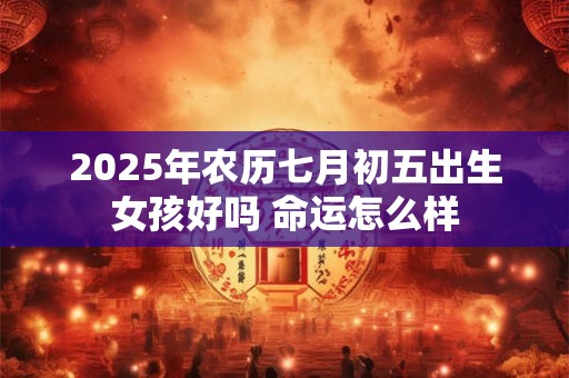 2025年农历七月初五出生女孩好吗 命运怎么样