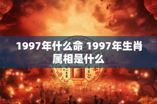 1997年什么命 1997年生肖属相是什么