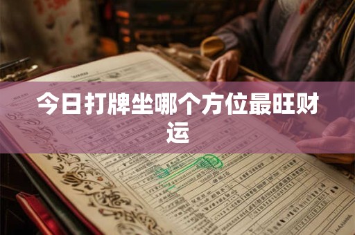 今日打牌坐哪个方位最旺财运