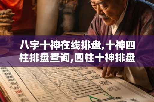八字十神在线排盘,十神四柱排盘查询,四柱十神排盘