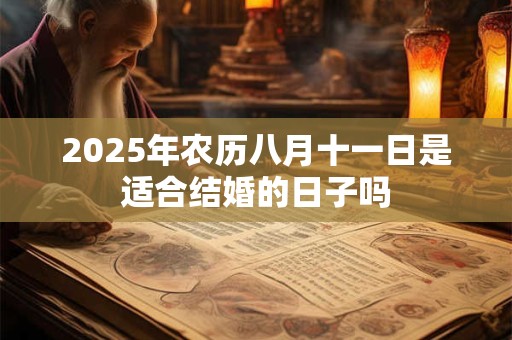 详细阅读:2025年农历八月十一日是适合结婚的日子吗 2025年农历八月十一日是适合结婚的日子吗