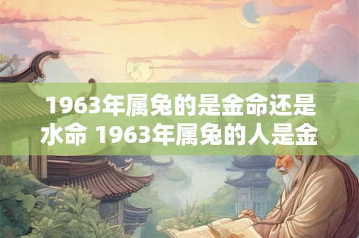 1963年属兔的是金命还是水命 1963年属兔的人是金命的还是水命的