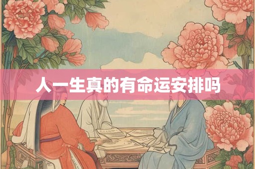 人一生真的有命运安排吗