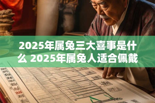 2025年属兔三大喜事是什么 2025年属兔人适合佩戴什么