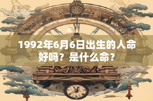 1992年6月6日出生的人命好吗?是什么命? 1992年6月6日出生的人命好吗?是什么命?