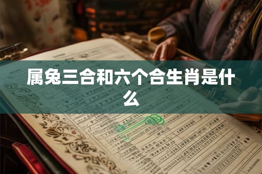 属兔三合和六个合生肖是什么