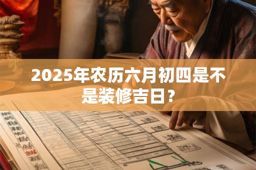 2025年农历六月初四是不是装修吉日？