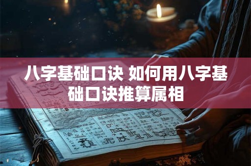 八字基础口诀 如何用八字基础口诀推算属相