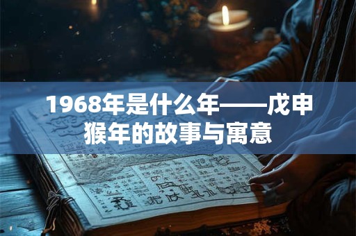 1968年是什么年——戊申猴年的故事与寓意 1968年是什么年——戊申猴年的故事与寓意