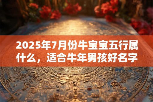 2025年7月份牛宝宝五行属什么，适合牛年男孩好名字