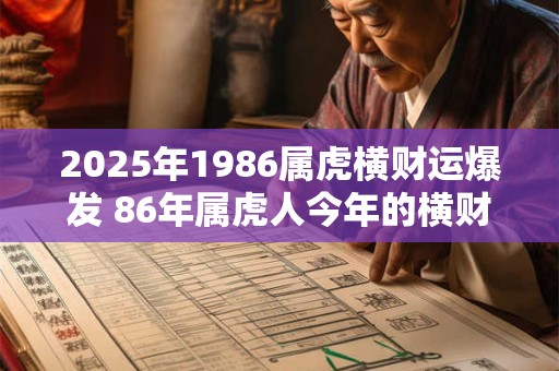 2025年1986属虎横财运爆发 86年属虎人今年的横财运怎么样