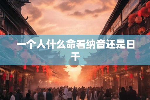 一个人什么命看纳音还是日干
