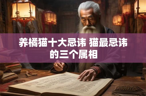 养橘猫十大忌讳 猫最忌讳的三个属相