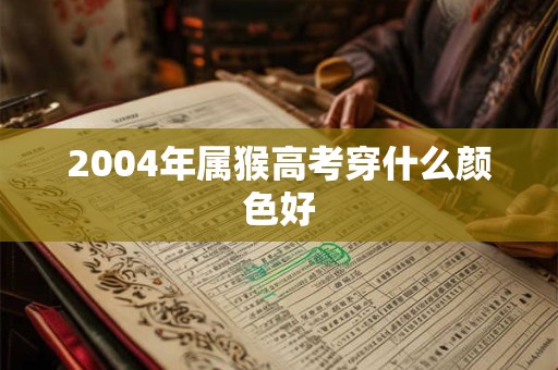 2004年属猴高考穿什么颜色好