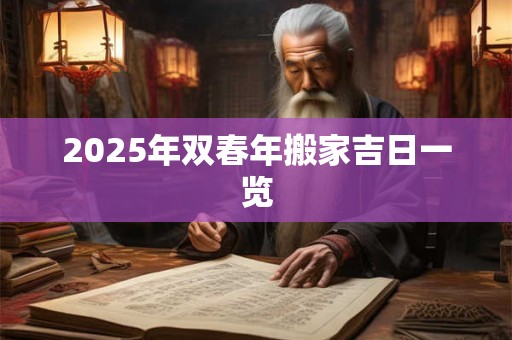 2025年双春年搬家吉日一览