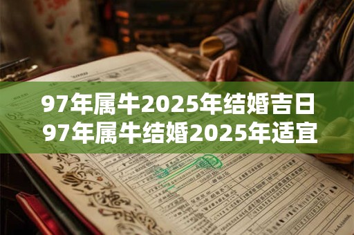 97年属牛2025年结婚吉日 97年属牛结婚2025年适宜吗