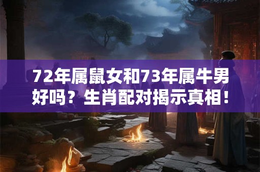 72年属鼠女和73年属牛男好吗？生肖配对揭示真相！