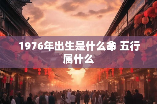 1976年出生是什么命 五行属什么