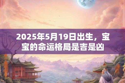 2025年5月19日出生，宝宝的命运格局是吉是凶