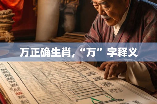 万正确生肖,“万”字释义