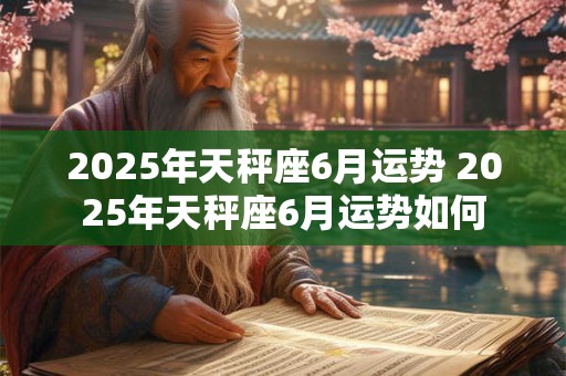 2025年天秤座6月运势 2025年天秤座6月运势如何