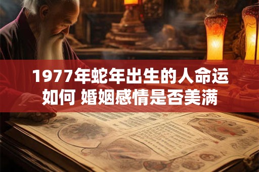 1977年蛇年出生的人命运如何 婚姻感情是否美满