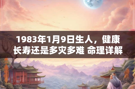 1983年1月9日生人，健康长寿还是多灾多难 命理详解