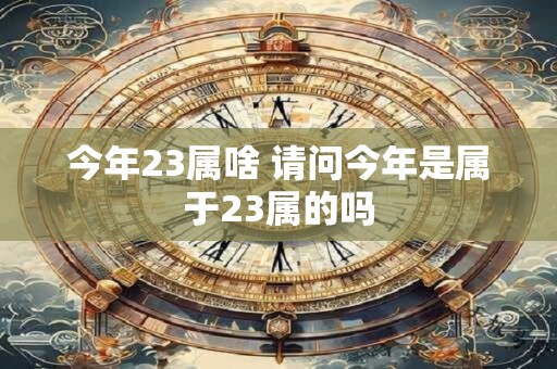 今年23属啥 请问今年是属于23属的吗