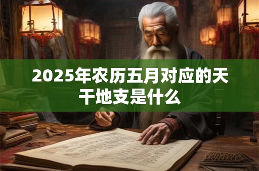 2025年农历五月对应的天干地支是什么 2025年农历五月对应的天干地支是什么