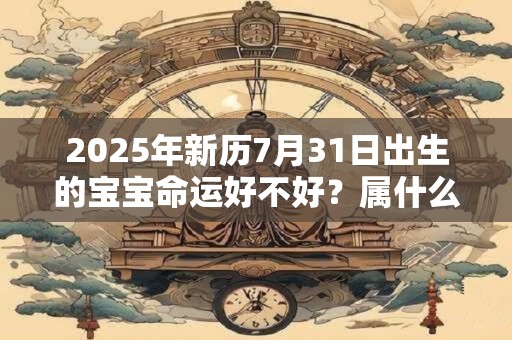 2025年新历7月31日出生的宝宝命运好不好？属什么