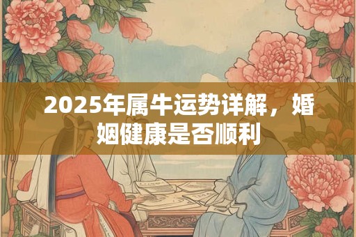 2025年属牛运势详解，婚姻健康是否顺利
