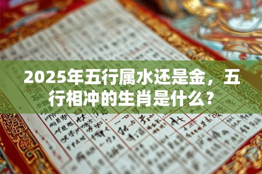 2025年五行属水还是金,五行相冲的生肖是什么? 2025年五行属水还是金,五行相冲的生肖是什么?
