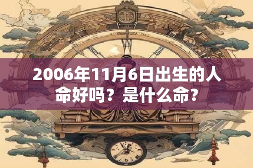 2006年11月6日出生的人命好吗？是什么命？
