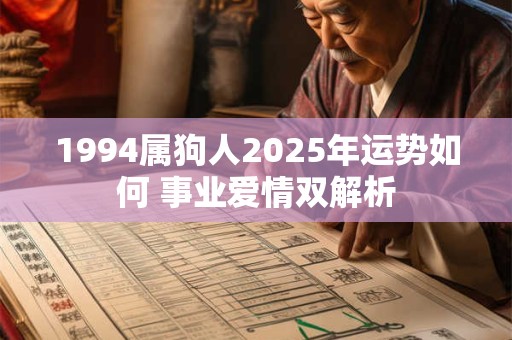 1994属狗人2025年运势如何 事业爱情双解析 1994属狗人2025年运势如何 事业爱情双解析