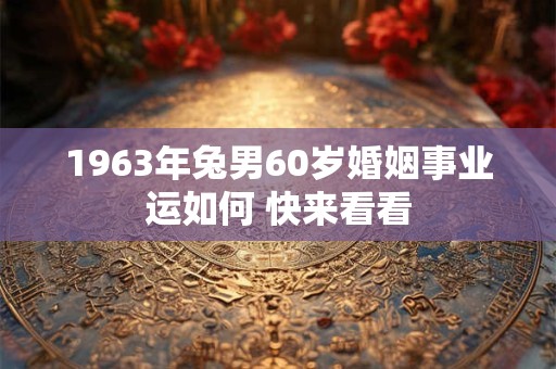 1963年兔男60岁婚姻事业运如何 快来看看 1963年兔男60岁婚姻事业运如何 快来看看
