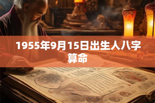 1955年9月15日出生人八字算命